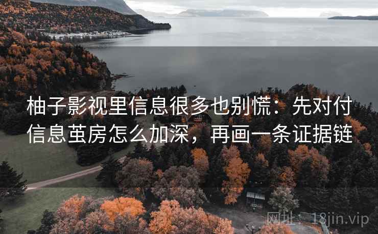 柚子影视里信息很多也别慌:先对付信息茧房怎么加深,再画一条证据链 柚子影视里信息很多也别慌:先对付信息茧房怎么加深,再画一条证据链